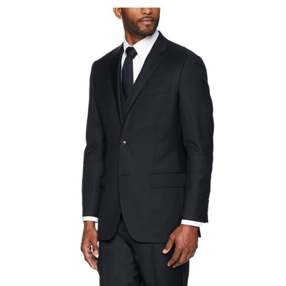 Buttoned DownTailored Fit Italian Wool Suit Jacket - Picture 1 of 13